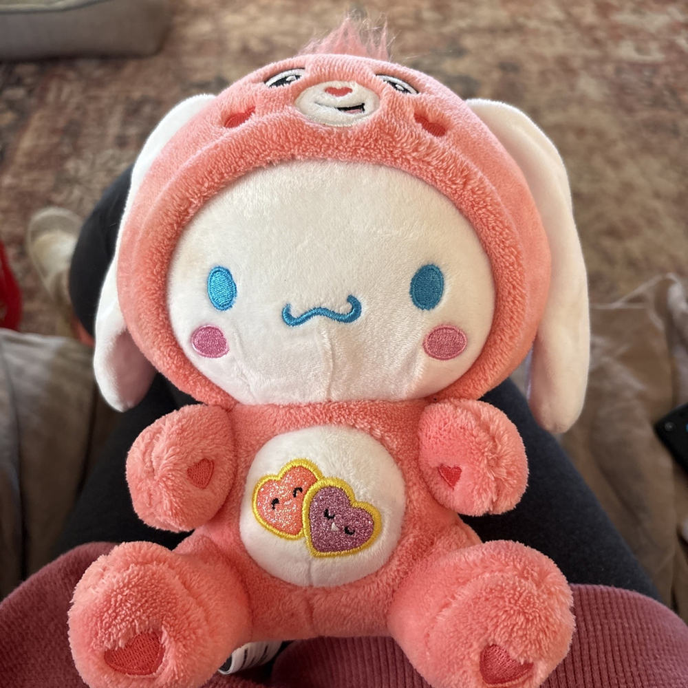 Hello Kitty X Care Bears | Cinnamoroll as Love-a-Lot Bear 8" NWOT